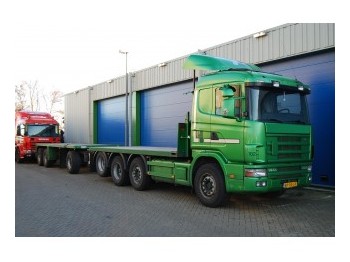 Scania 144/460 8x2 - Camión portacontenedore/ Intercambiable