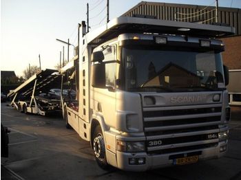 Scania sc114-380 euro 3 ret - Camión portavehículos