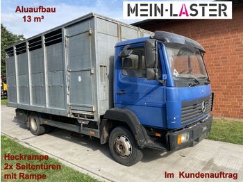 Camión transporte de ganado, Furgoneta Mercedes-Benz 817 Alu Aufbau 3x Rampen NL 2.190 kg: foto 1