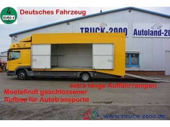 Camión portavehículos Mercedes-Benz Atego 822 geschlossen Extralange Rampen Klima: foto 1