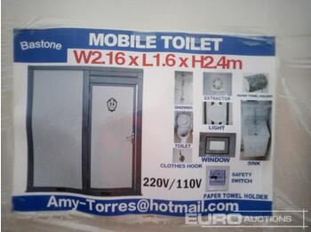 Contenedor marítimo Unused Bastone Portable Toilet with Shower, L2180mm x W1620mm x H2354mm: foto 1