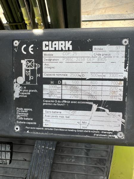 Carretilla elevadora de gas CLARK Chariot élévateur GCP25 (NET DE TVA): foto 9