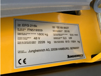 Carretilla elevadora eléctrica Jungheinrich EFG216k: foto 4