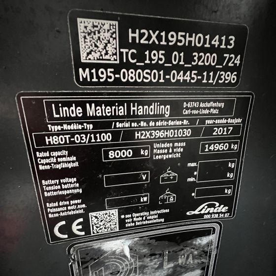 Carretilla elevadora de gas Linde H80T-03/1100 (396): foto 4