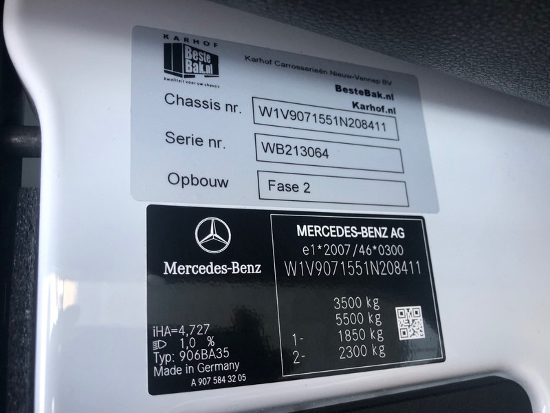 Furgoneta caja cerrada Mercedes-Benz Sprinter 515 1.9 CDI / Box / Laadklep / Navi / Camera / APK 01-26: foto 19