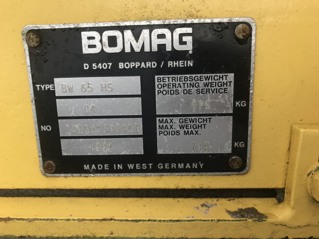 Mini compactadora BOMAG Walze BW 65 HS: foto 11