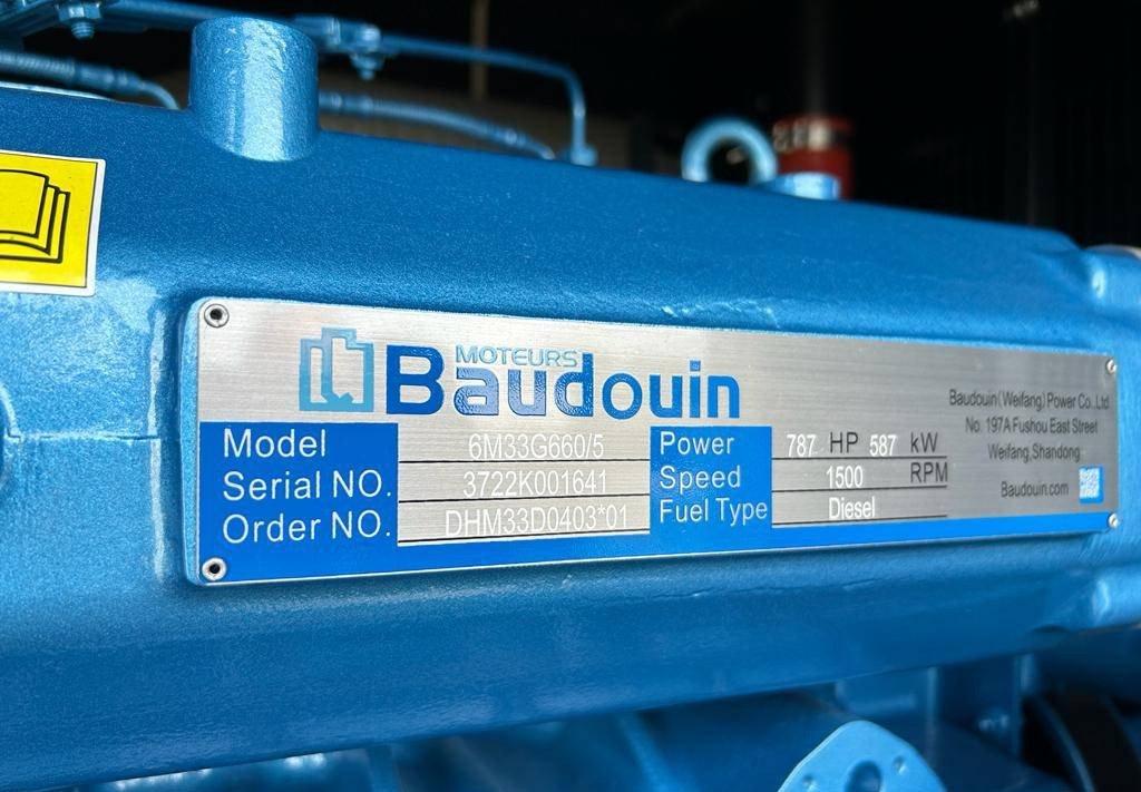 Generador industriale Baudouin 6M33G660/5 - 650 kVA Generator - DPX-19879: foto 9