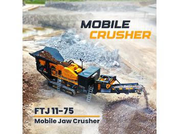 Trituradora móvil nuevo FABO FTJ 11-75 MOBILE JAW CRUSHER 150-300 TPH | AVAILABLE IN STOCK: foto 1