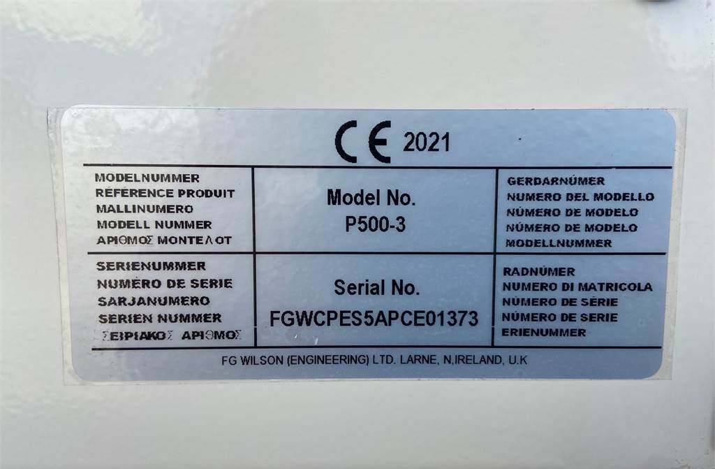Generador industriale FG Wilson P500-3 - Perkins - 500 kVA Genset - DPX-16019: foto 19