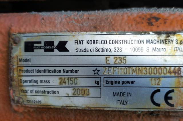 Excavadora de cadenas Fiat-Kobelco E 235: foto 13