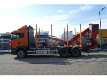 Scania R 480 6X4 LOG TRANSPORT WITH JONSERED 1020 LOGCR - Remolque forestal