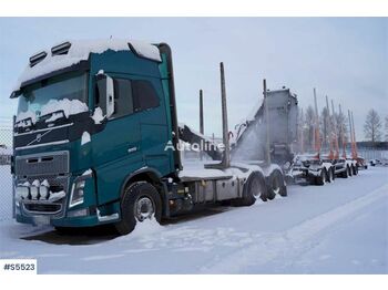Transporte de madera VOLVO FH16 Timber truck with 5-axled MVB trailer