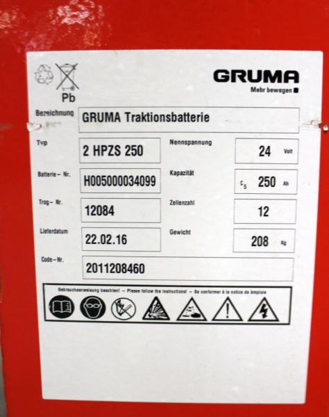 Acumulador GRUMA 24 Volt 2 PzS 250 Ah: foto 5