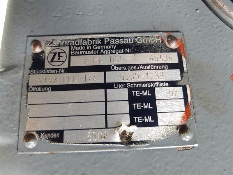 Caja de cambios y piezas para Maquinaria de construcción Liebherr A924 - 5008263-ZF 2HL-100-Transmission/Getriebe: foto 7