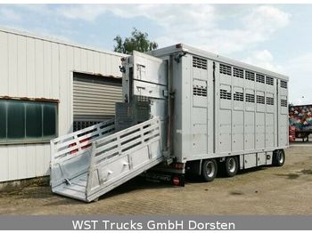 Remolque transporte de ganado Menke 3 Stock  Vollalu 7,50m Hubdach: foto 1