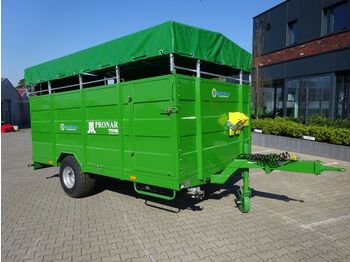 Remolque transporte de ganado nuevo Pronar Viehtransportanhänger Kurier 46 mit Stahlbordwän: foto 1