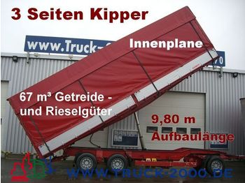 KEMPF 3-Seiten Getreidekipper 67m³   9.80m Aufbaulänge - Remolque con toldo