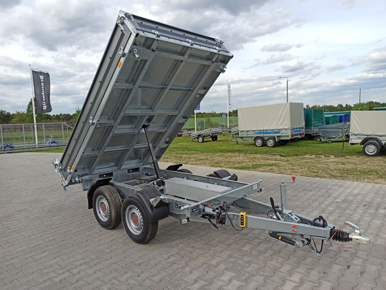 Remolque volquete nuevo Stema SHDK 35-30-18.2 kiper tipper dump trailer wywrotka 300 x 180 cm: foto 10