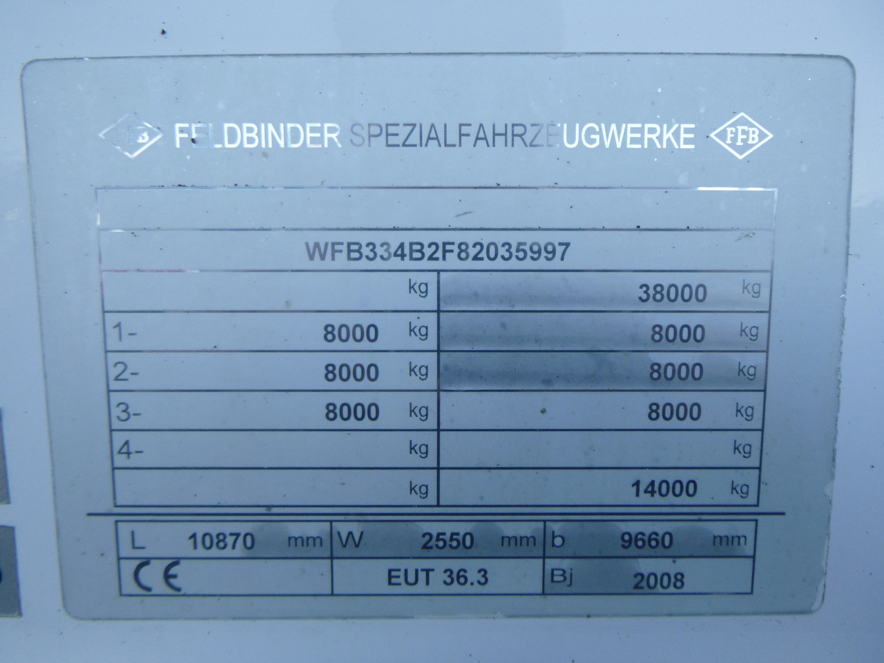 Leasing para Feldbinder Powder tank alu 36 m3 / 1 comp + compressor Feldbinder Powder tank alu 36 m3 / 1 comp + compressor: foto 25