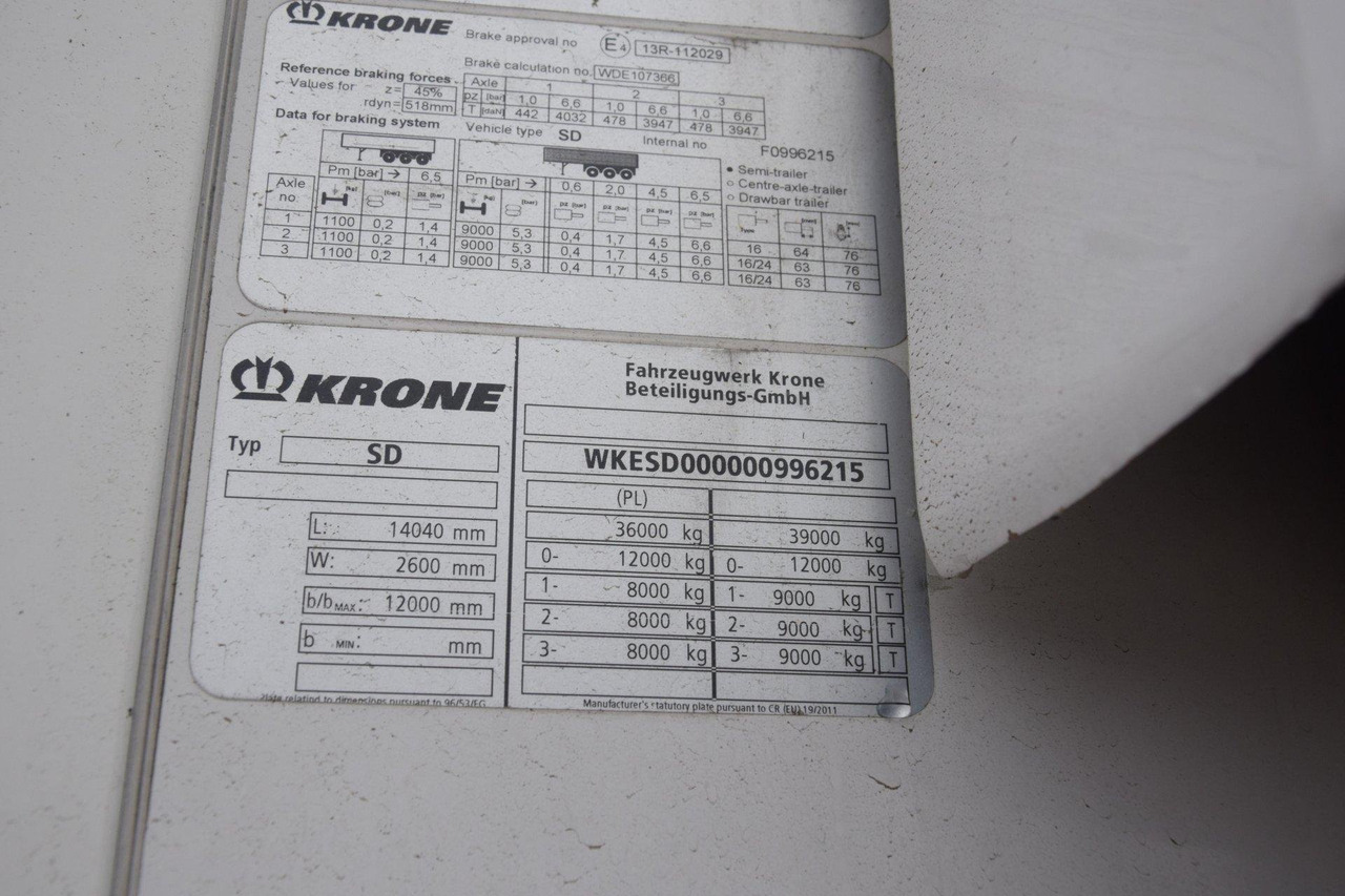 Semirremolque frigorífico Krone SDR 27 - FP 60 ThermoKing SLXI300 CLS: foto 14