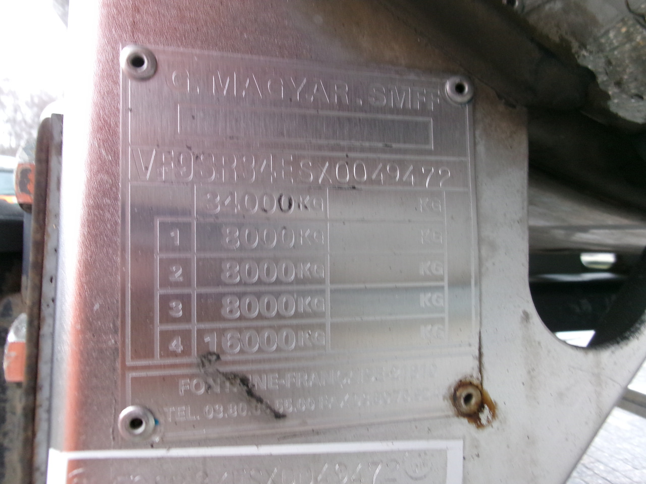 Semirremolque cisterna para transporte de substancias químicas Magyar Chemical tank inox 22.5 m3 / 1 comp ADR 29-05-2024: foto 26