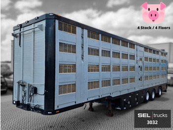 Semirremolque transporte de ganado Menke-Janzen Hubdach / 4 Stock / Ferkel / HUBDACH / LENK: foto 1