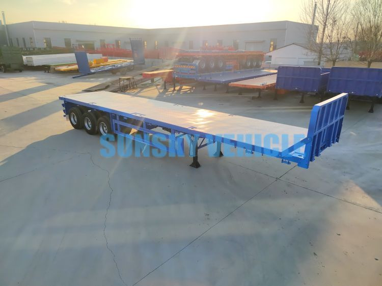 Semirremolque plataforma/ Caja abierta para transporte de materiales áridos nuevo SUNSKY 40FT 3 axle flatbed trailer: foto 13