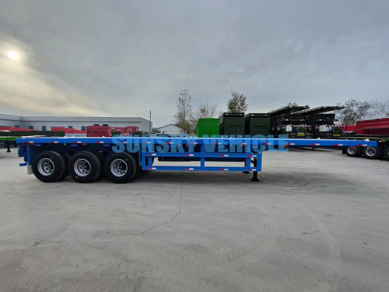 Semirremolque plataforma/ Caja abierta para transporte de materiales áridos nuevo SUNSKY 40FT 3 axle flatbed trailer: foto 2