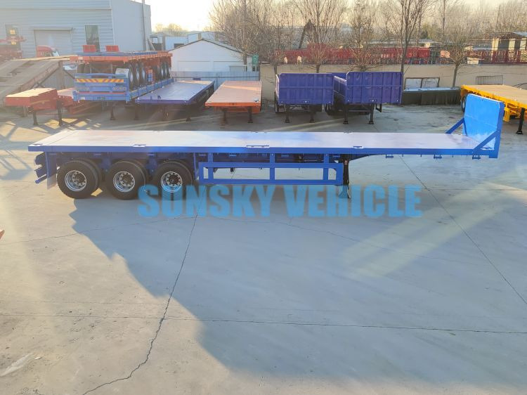 Semirremolque plataforma/ Caja abierta para transporte de materiales áridos nuevo SUNSKY 40FT 3 axle flatbed trailer: foto 3
