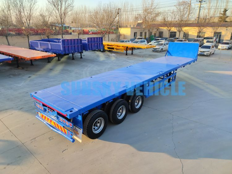 Semirremolque plataforma/ Caja abierta para transporte de materiales áridos nuevo SUNSKY 40FT 3 axle flatbed trailer: foto 8