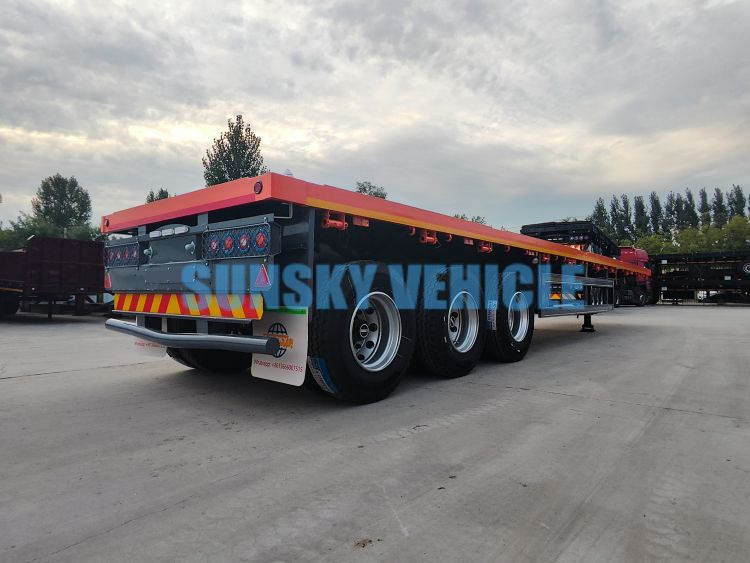 Semirremolque plataforma/ Caja abierta para transporte de materiales áridos nuevo SUNSKY 40FT 3 axle flatbed trailer: foto 5