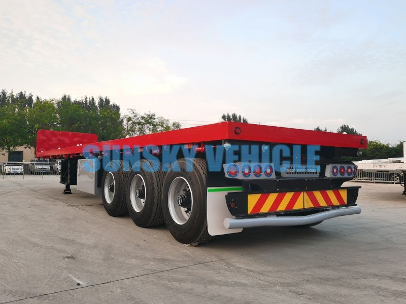 Semirremolque plataforma/ Caja abierta para transporte de materiales áridos nuevo SUNSKY 40FT 3 axle flatbed trailer: foto 9