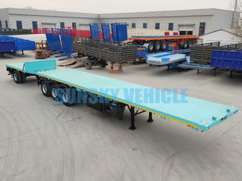 Semirremolque plataforma/ Caja abierta para transporte de materiales áridos nuevo SUNSKY 40FT Flatbed Trailer: foto 5