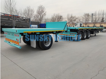 Semirremolque plataforma/ Caja abierta para transporte de materiales áridos nuevo SUNSKY 40FT Flatbed Trailer: foto 3