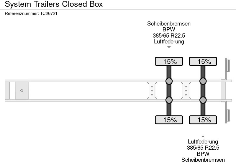 Semirremolque caja cerrada SYSTEM TRAILERS Closed Box: foto 9
