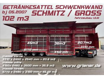 Semirremolque transporte de bebidas Schmitz Cargobull JUMBO /GETRÄNKE SCHWENKWAND BPW 102 M3 !!!!!!!!!: foto 1