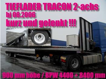  TRACON 2-achs / LENKACHSE / BPW / NL 28690 kg - Semirremolque góndola rebajadas