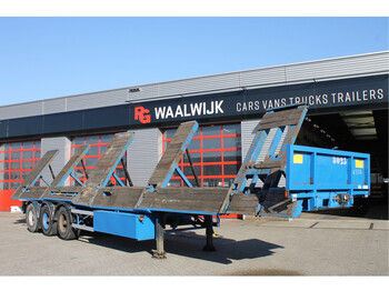 Semirremolque plataforma/ caja abierta EKW Steel plate carrying trailer Breed transport trailer Air suspension, self supporting with Hatz motor