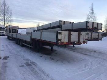 Närko 3-akselinen + vasikka - Semirremolque plataforma/ Caja abierta