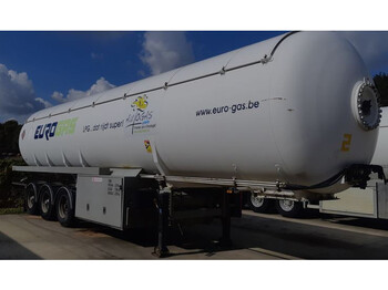 Semirremolque cisterna Van Hool Gas trailer 54280 liters (27.1 ton) 3 assen Gas, LPG, GPL, GAZ, Propane, Butane ID 3.131.  Tankcode P25BN with counter: foto 1