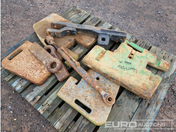  Pallet of Front Weights, Drawbar, Top Link, Towing Eyes - Contrapeso: foto 1