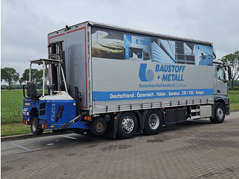 Camión lona Mercedes-Benz ANTOS 2543 + FORKLIFT PALFINGER: foto 3 Camión lona Mercedes-Benz ANTOS 2543 + FORKLIFT PALFINGER: foto 3