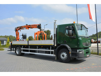 Camión caja abierta, Camión grúa Renault Premium 180.240DXI długość Skrzyni-6.820cm + HDS TEREX TLC 92.2: foto 2