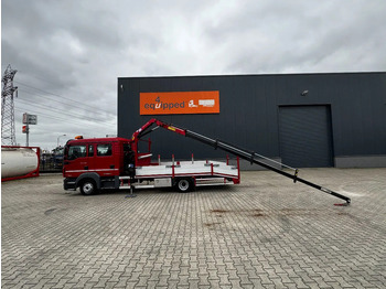 Camión portavehículos, Camión grúa MAN TGL 8.180 crew cab (DOKA), HMF535 K3 crane, 283 running hours only, 211.164 KM, ramps, EURO-6, TOP,-condition: foto 2