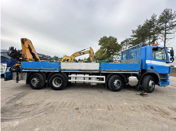 Camión caja abierta, Camión grúa DAF CF 85.360 8x2 PRITSCHE 7m35 + KRAN EFFER 165-3S + RADIO - MANUAL GEARBOX ZF - EURO 5 - BE TRUCK: foto 5