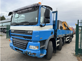 Camión caja abierta, Camión grúa DAF CF 85.360 8x2 PRITSCHE 7m35 + KRAN EFFER 165-3S + RADIO - MANUAL GEARBOX ZF - EURO 5 - BE TRUCK: foto 4