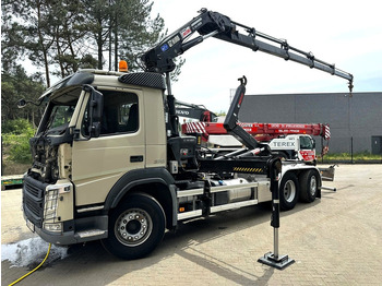 Camión multibasculante, Camión grúa Volvo FM 370 6x2 HOOKLIFT 21T + CRANE HIAB 144 E-4 HIDUO - ENGINE / GEARBOX OK - CHASSIS OK - RUNNING + DRIVING - BE TRUCK: foto 3