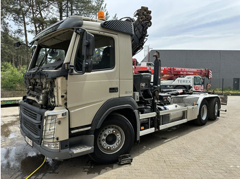 Camión multibasculante, Camión grúa Volvo FM 370 6x2 HOOKLIFT 21T + CRANE HIAB 144 E-4 HIDUO - ENGINE / GEARBOX OK - CHASSIS OK - RUNNING + DRIVING - BE TRUCK: foto 4