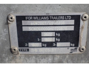 Remolque de coche Ifor Williams WILLIAM 2HB 2 Axel Trailer, 2.856 kg Capacity, Inc: foto 5