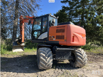 Excavadora de ruedas Hitachi ZX140 W-5B with rotor and planer bucket: foto 2
